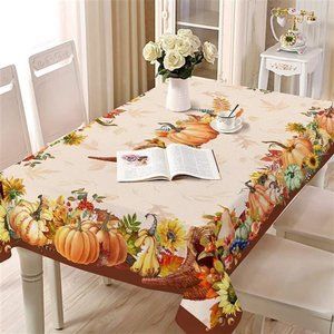 Fall Thanksgiving Tablecloth 60 x 84 Inches